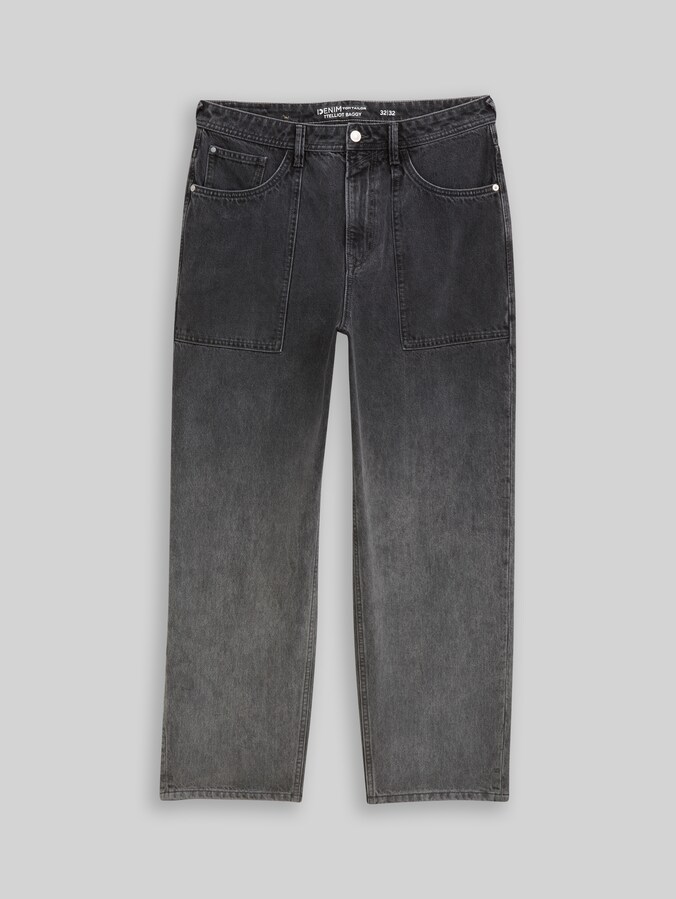 TTELLIOT baggy jeans door Denim Male, black grey gradient denim