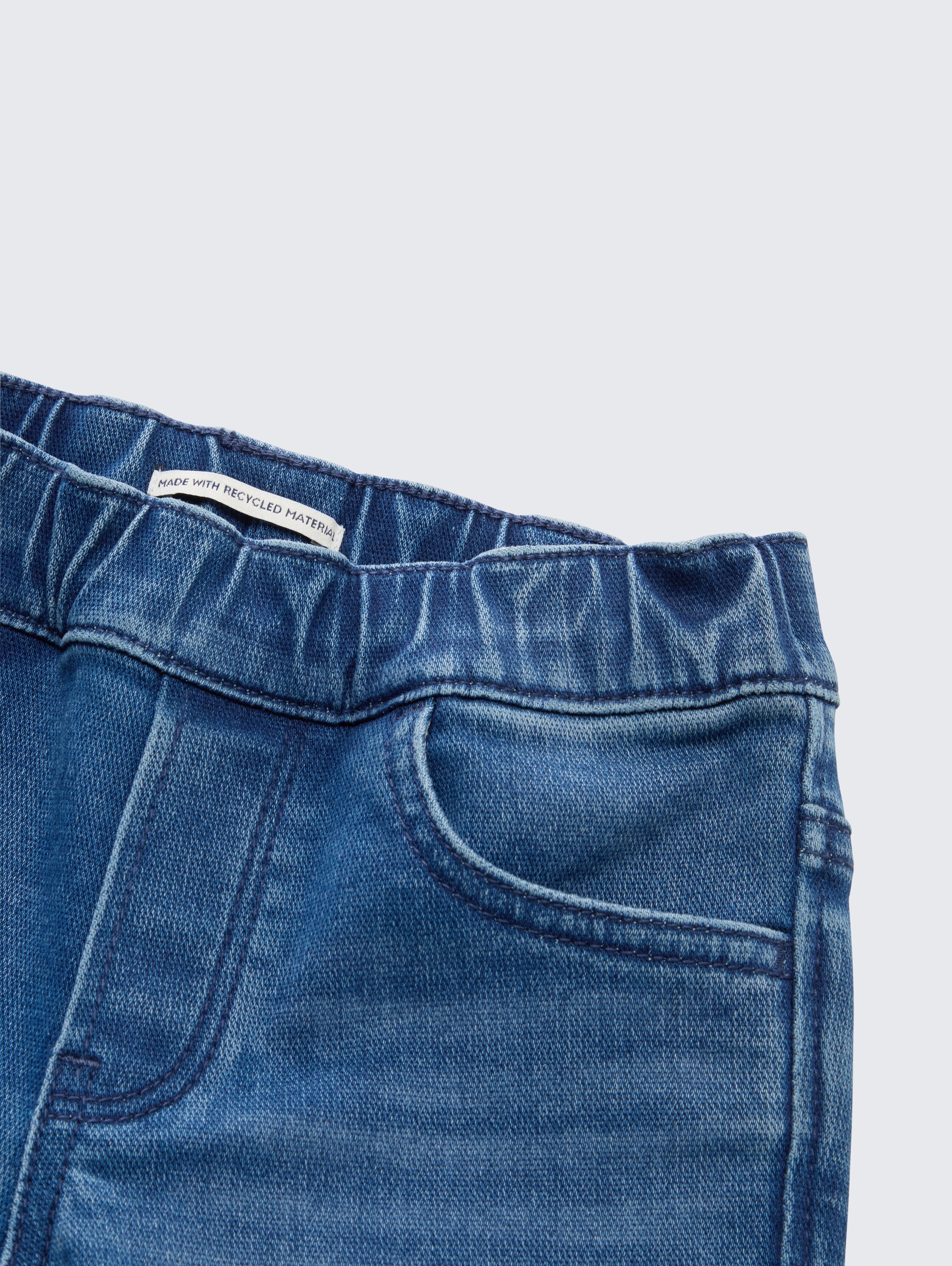 Straight jogger jeans met stretch - used_mid_stone_blue_denim - 