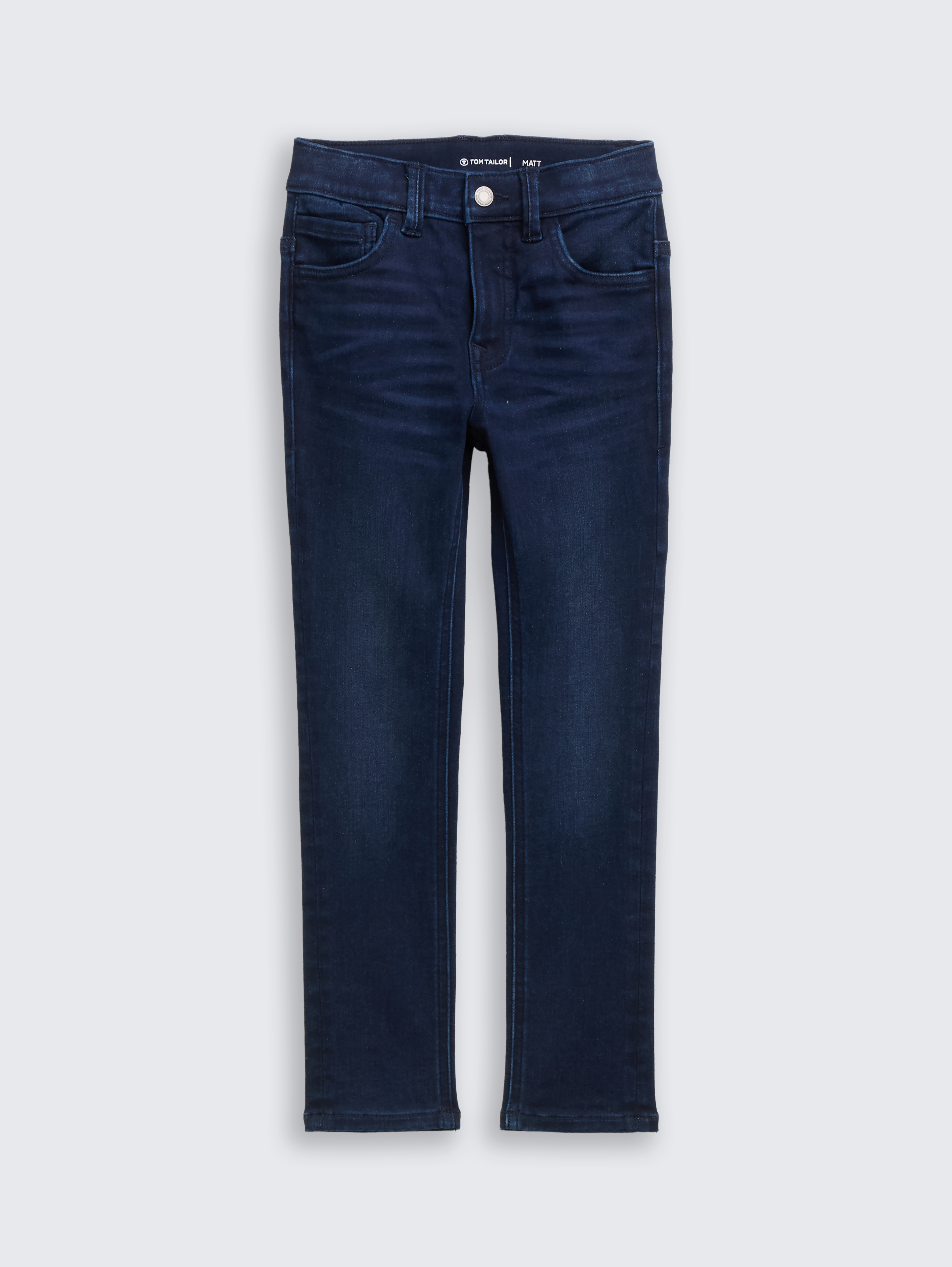 Skinny Fit Jeans mit Stretch von Mini Boys, dark blue denim
