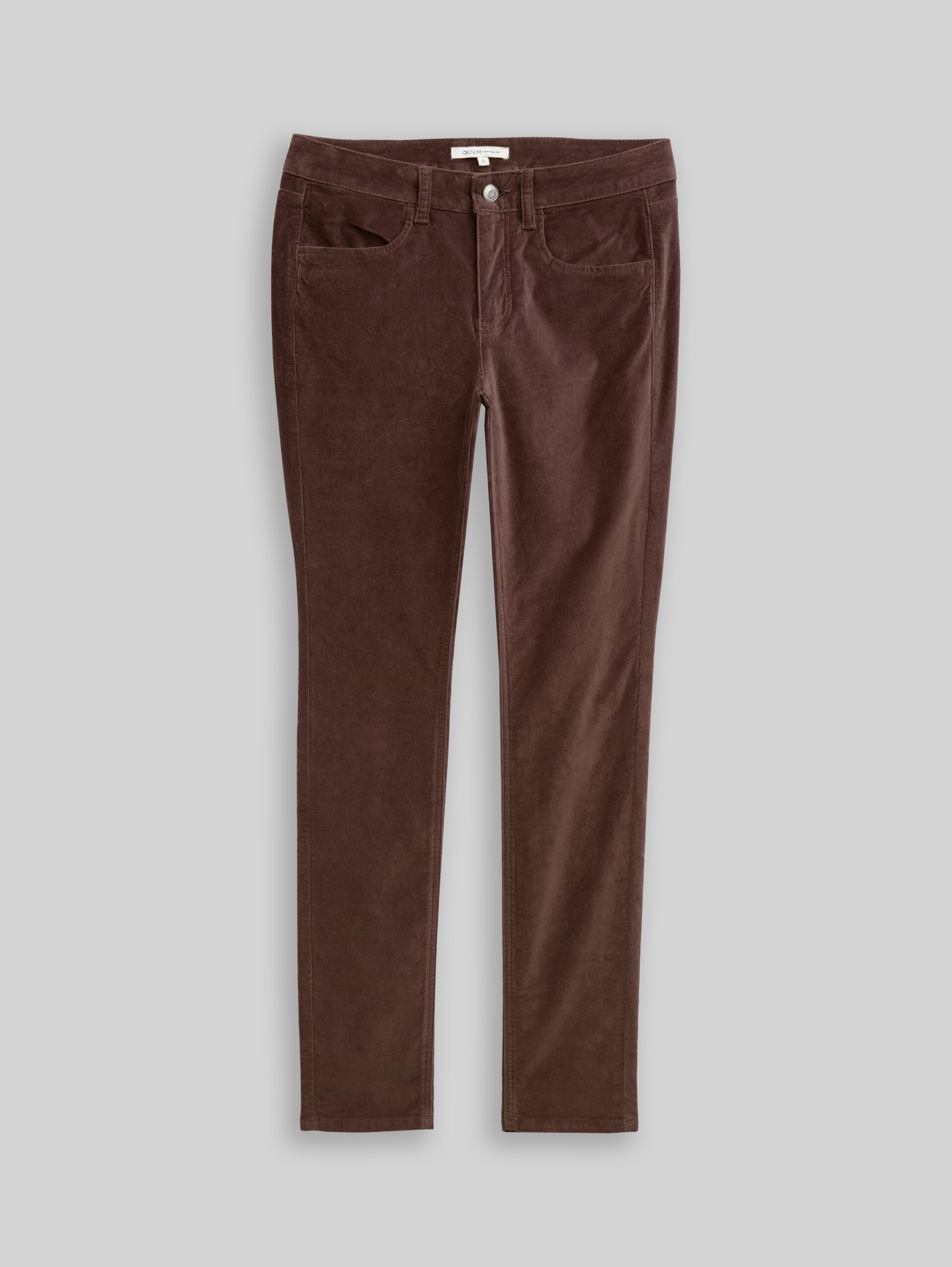 TTNELA EXTRA SKINNY Samthose - soft chocolate brown - Vorder-Produkt-Ansicht
