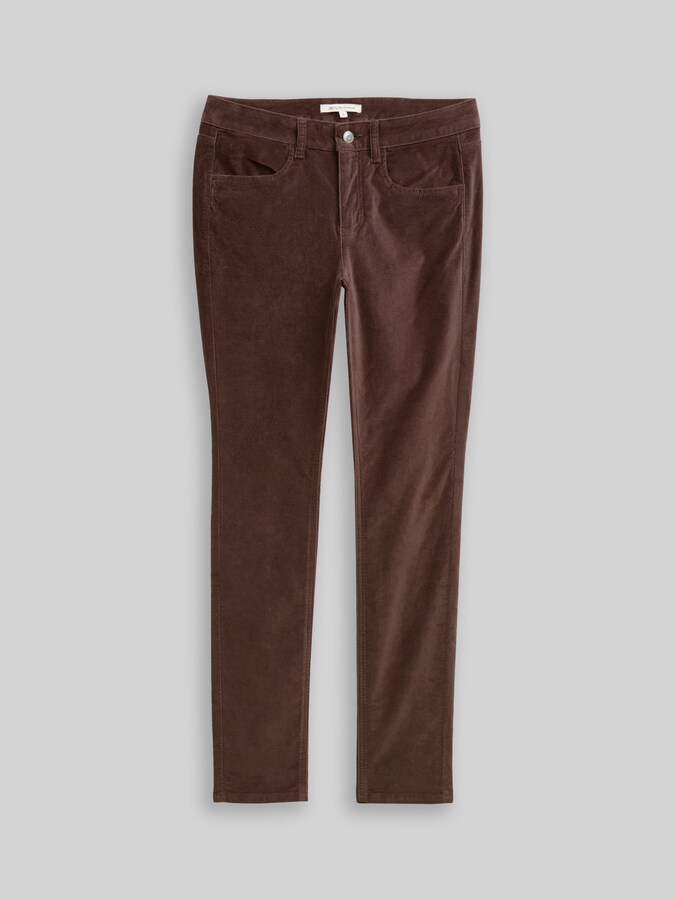 TTNELA EXTRA SKINNY Samthose von Denim Female, soft chocolate brown
