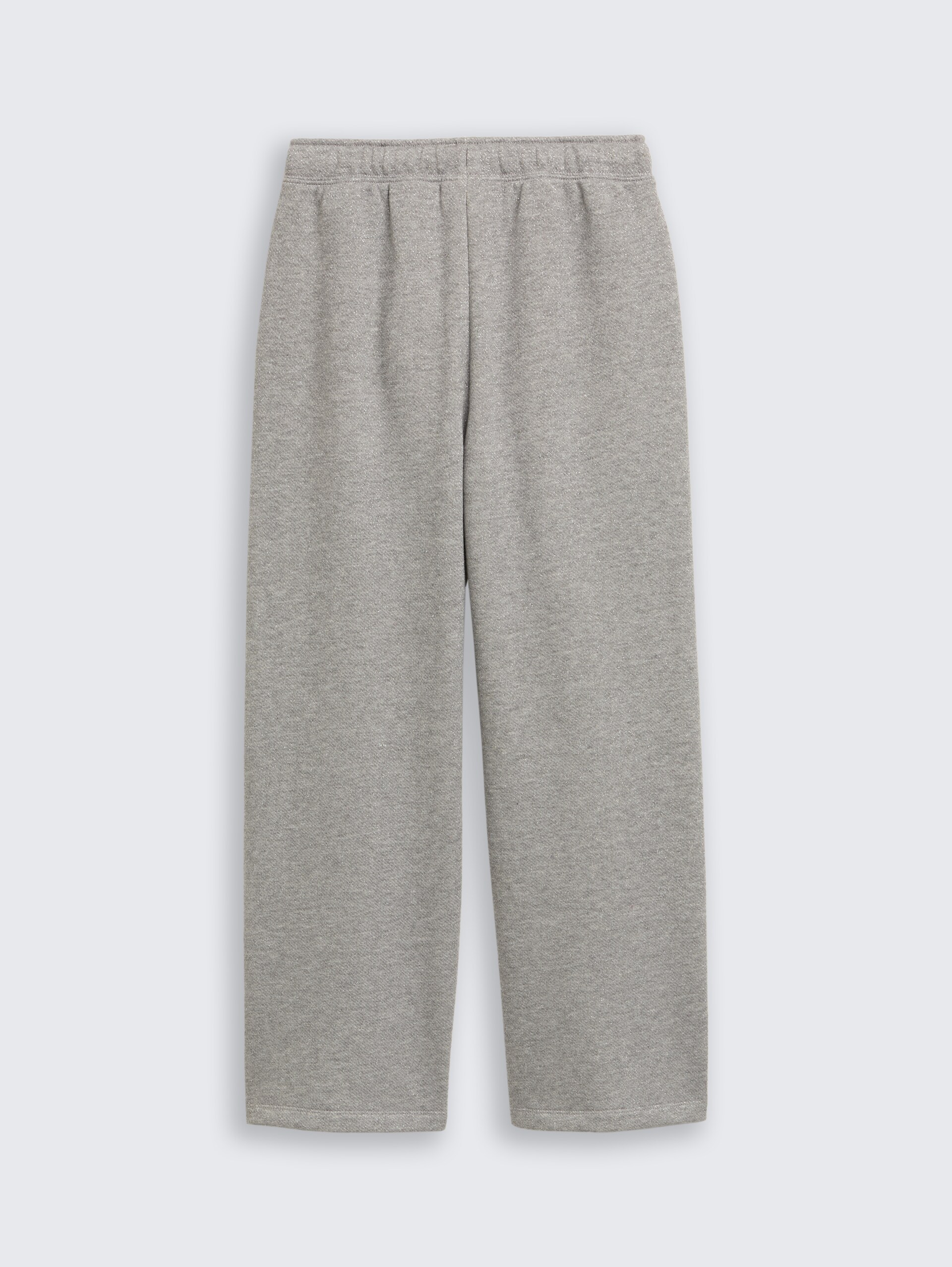 Wide Leg Hose in Glitzer-Optik - grey melange with glitter