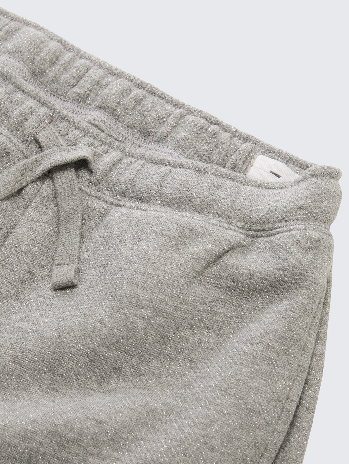 Wide Leg Hose in Glitzer-Optik - grey melange with glitter