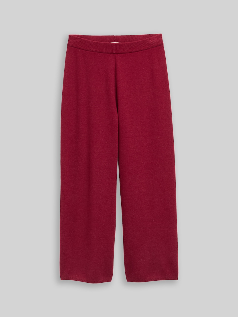 Cozy Wide Leg Strickhose von Teen Girls, Beetroot Red