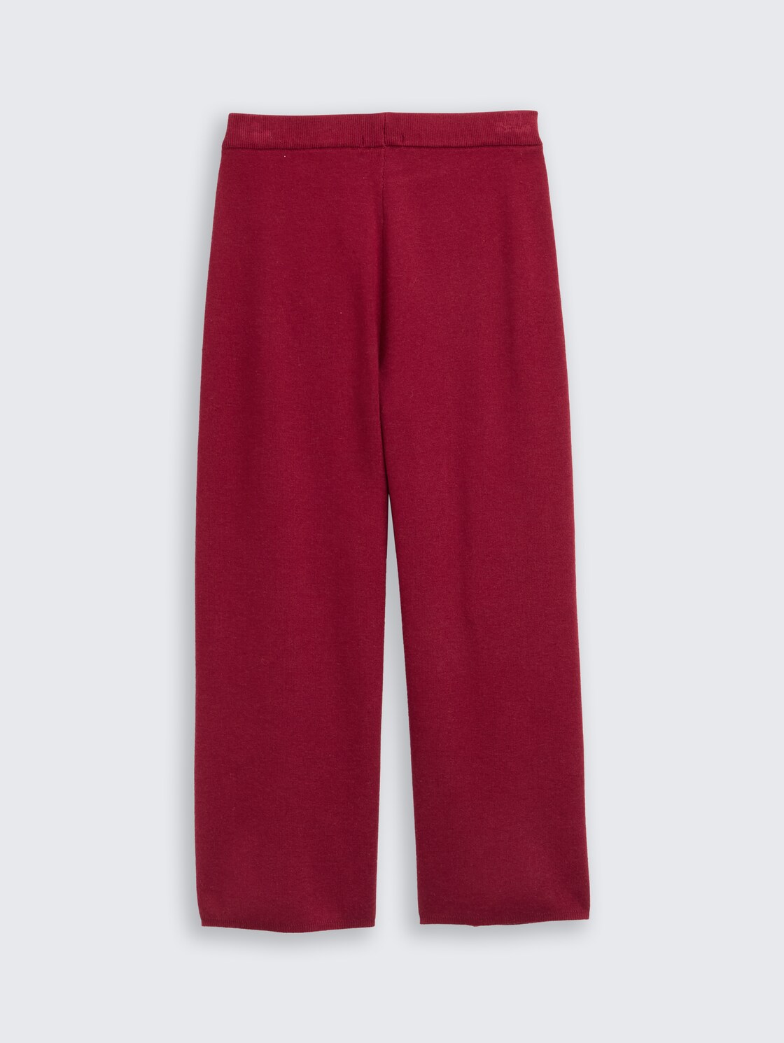 Cozy Wide Leg Strickhose - Beetroot Red