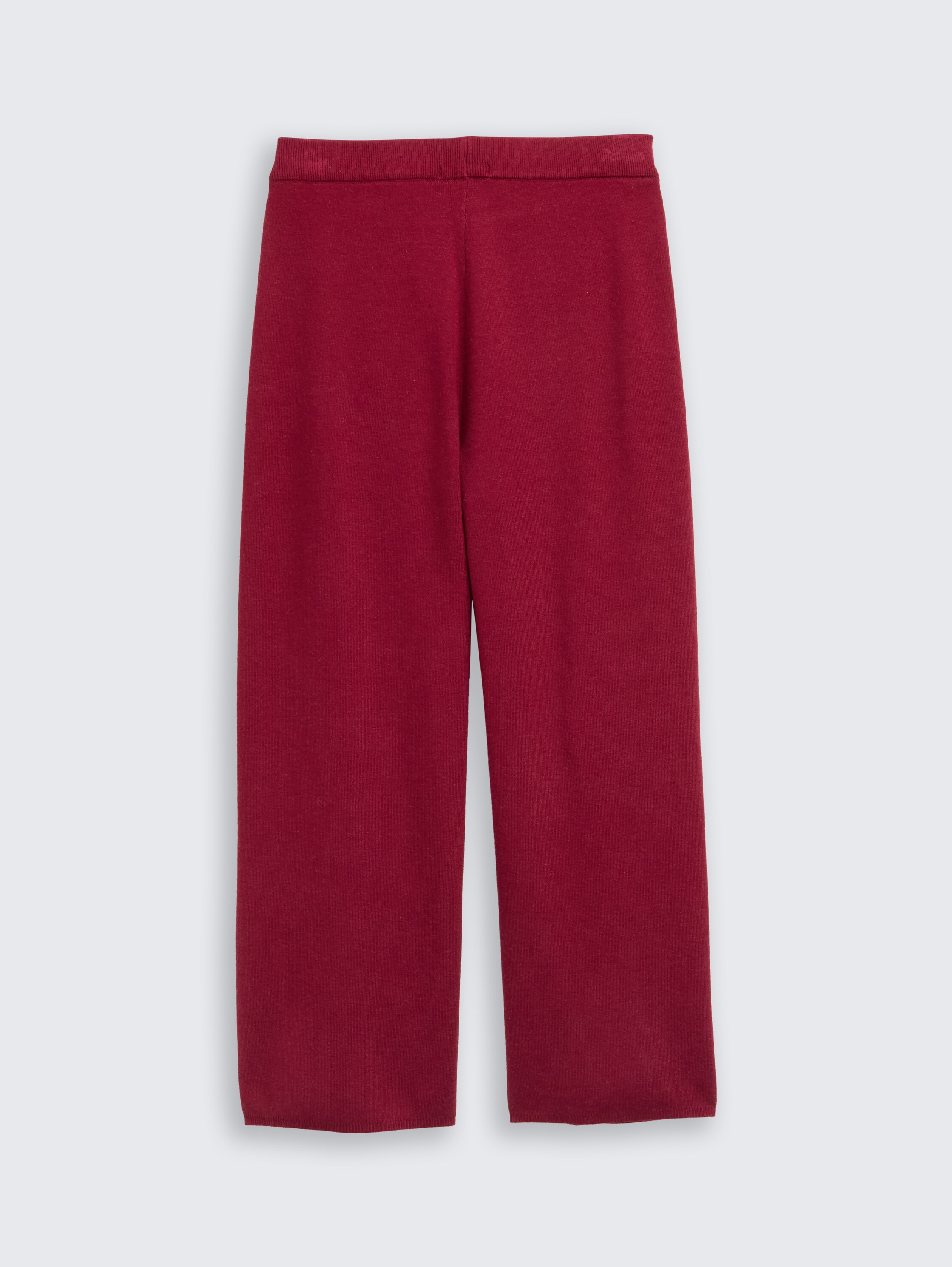Cozy wijde gebreide broek - beetroot_red - 