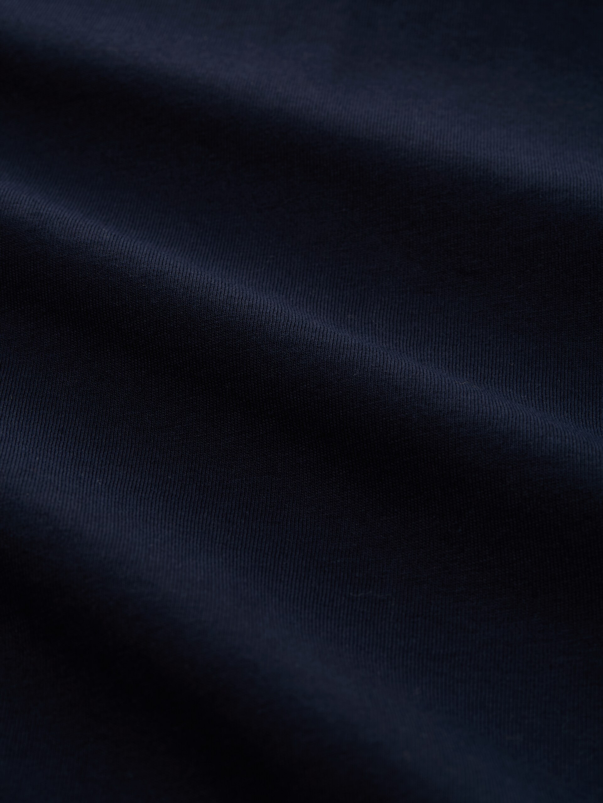 Basic Langarmshirt aus Baumwolle - sky captain blue - Material-Ansicht