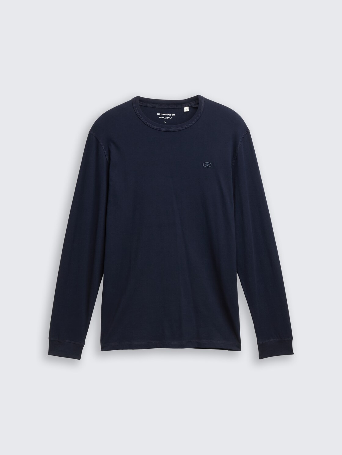 Basic Langarmshirt aus Baumwolle - sky captain blue - Vorder-Produkt-Ansicht