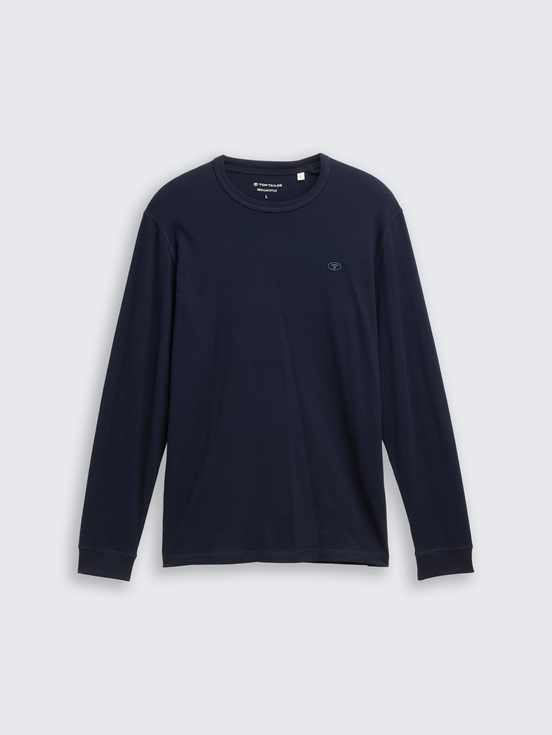 Basic Langarmshirt aus Baumwolle - sky captain blue - Vorder-Produkt-Ansicht