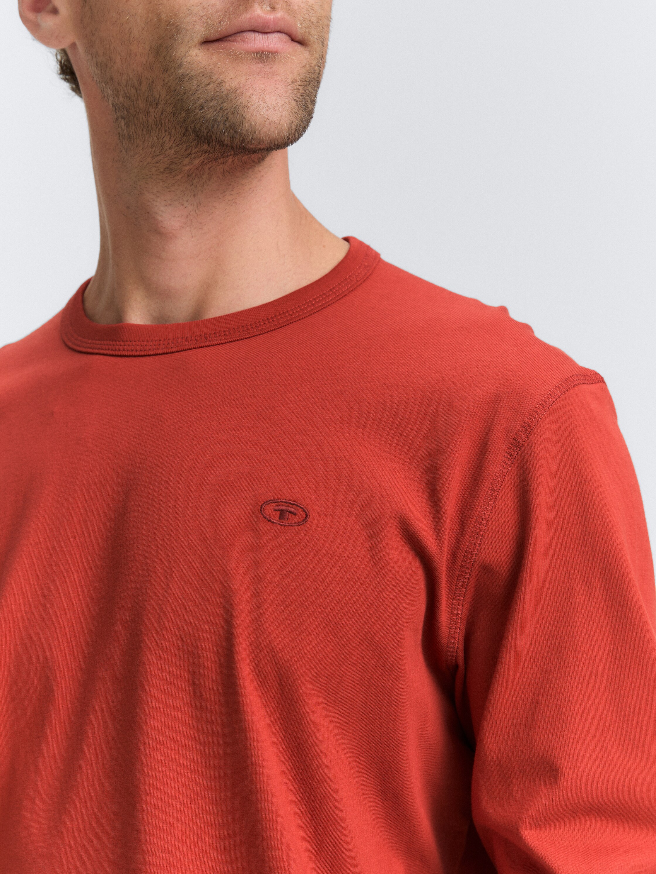 Basic shirt met lange mouwen van katoen - velvet_red_1 - 