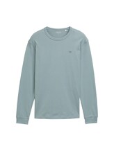 Niet geselecteerd, Basic shirt met lange mouwen van katoen door , groen