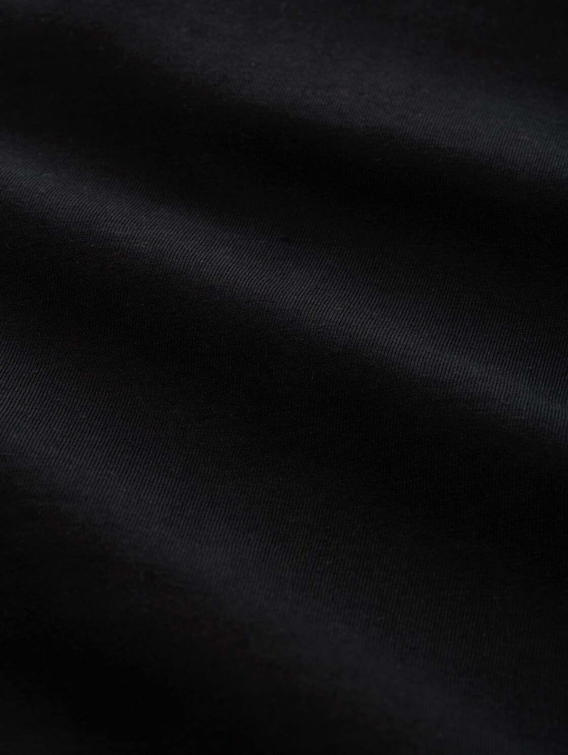 Basic Langarmshirt aus Baumwolle - Black - Material-Ansicht