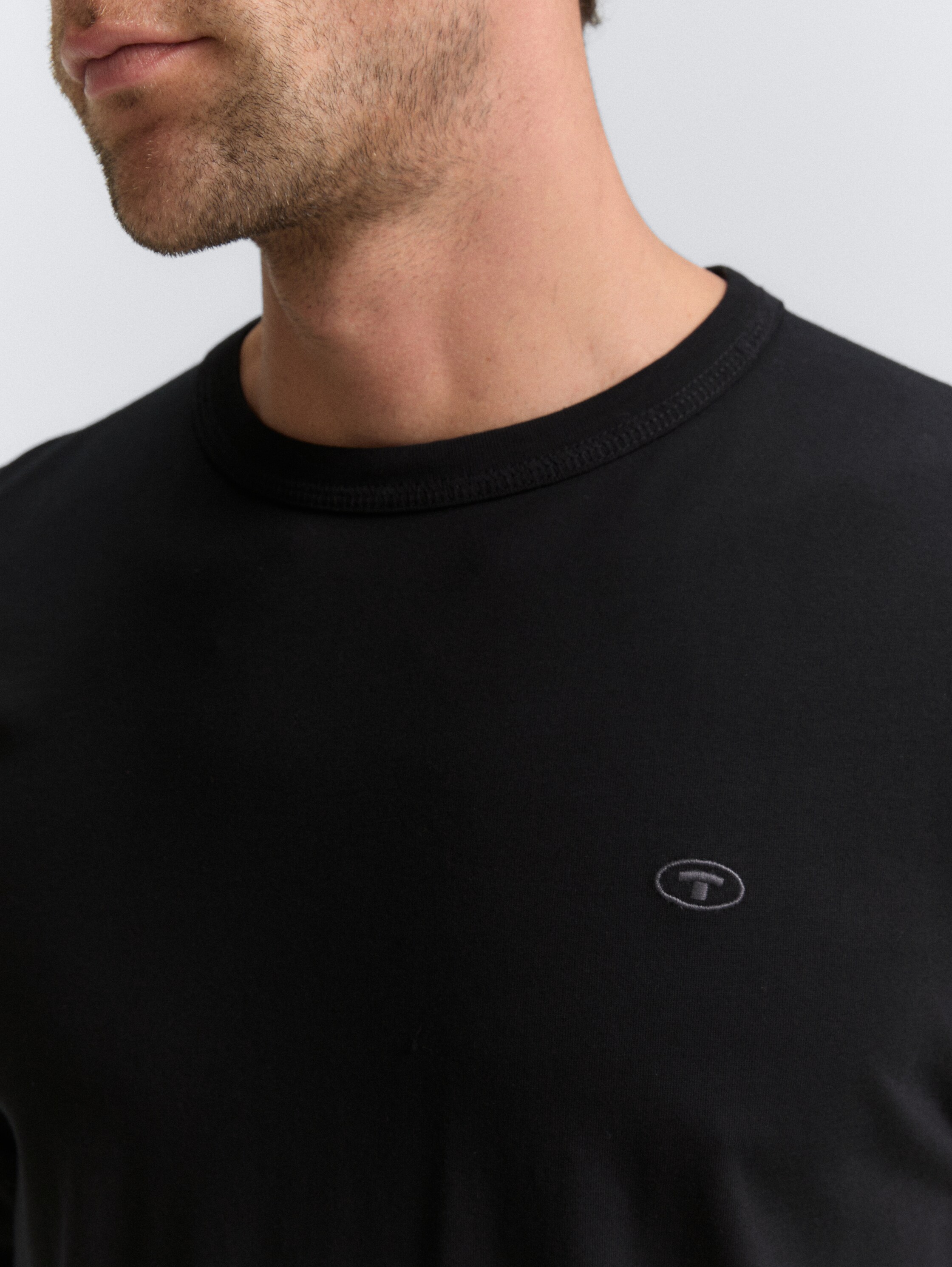 Basic shirt met lange mouwen van katoen - black - 