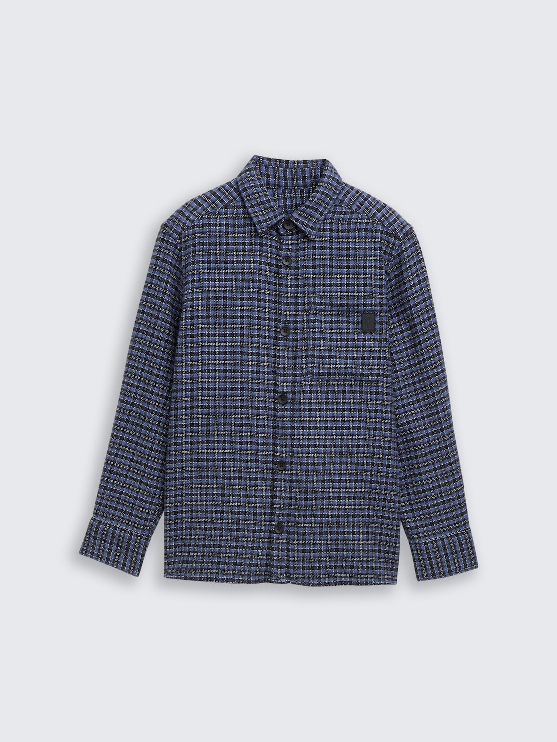 Oversize Hemd mit Karomuster - black purple mini check design - Vorder-Produkt-Ansicht