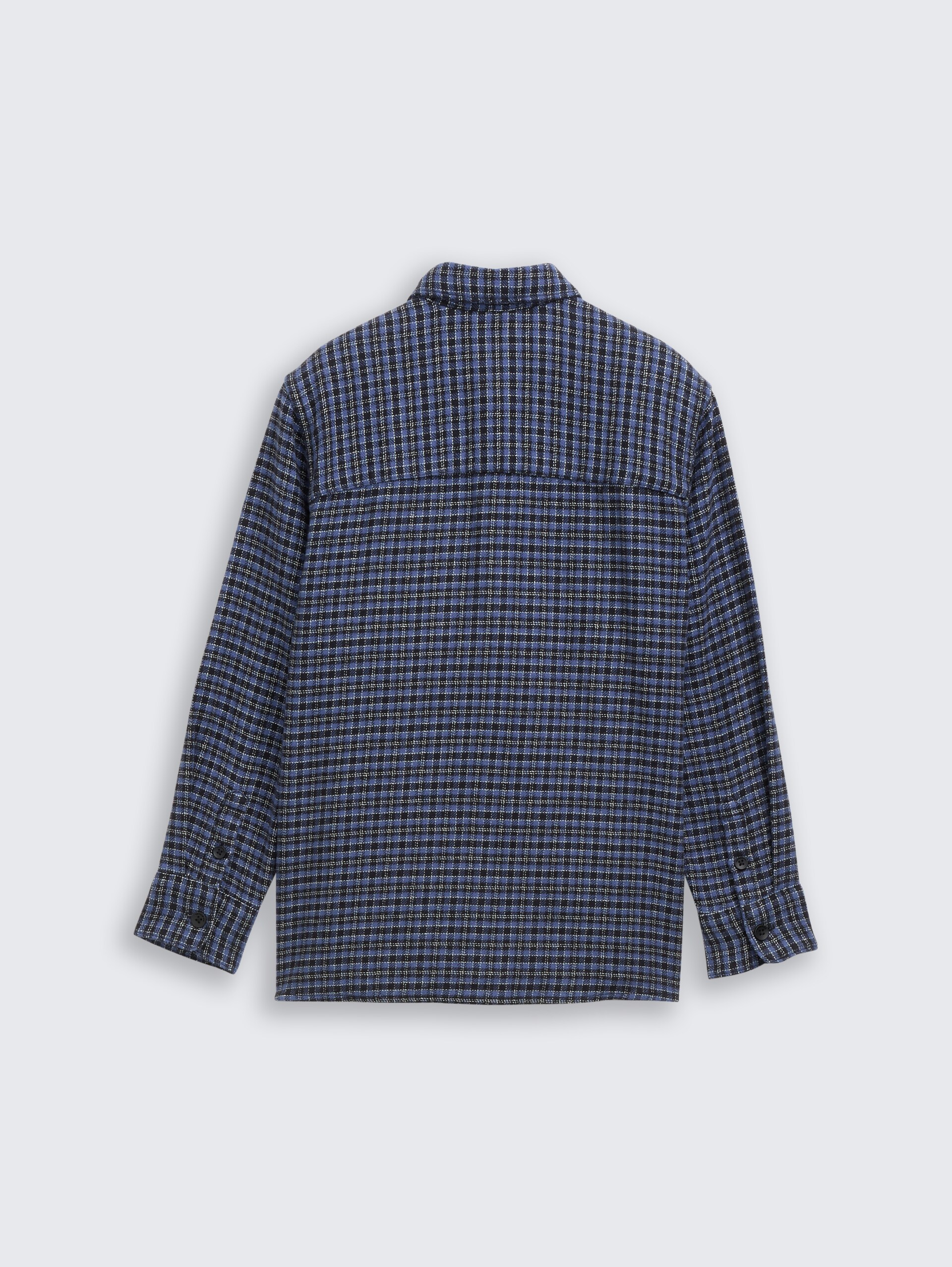 Oversize Hemd mit Karomuster - black purple mini check design