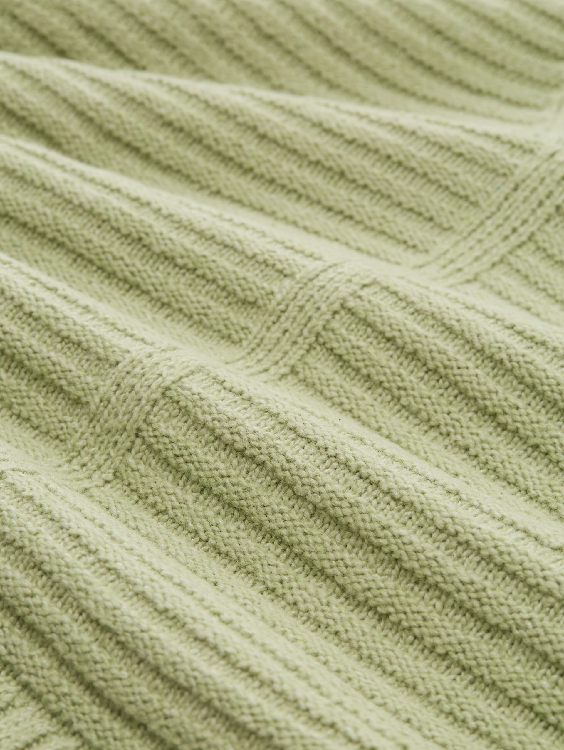 Pullunder mit Rippstruktur - pure sage melange - Material-Ansicht
