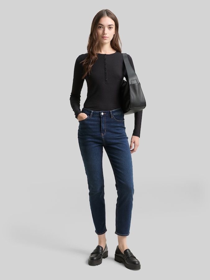TTLOTTE SLIM jeans door Denim Female, dark stone blue black denim