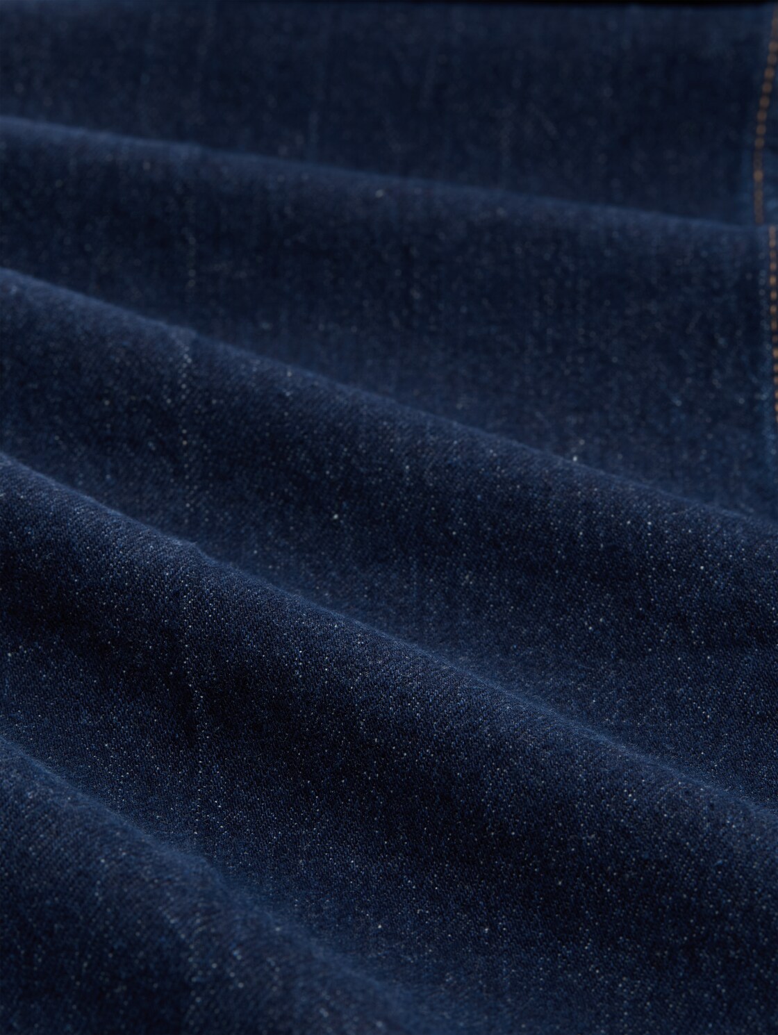 TTLINOU WIDE High Waist Jeans mit Turn-Up - Rinsed Blue Denim - Material-Ansicht