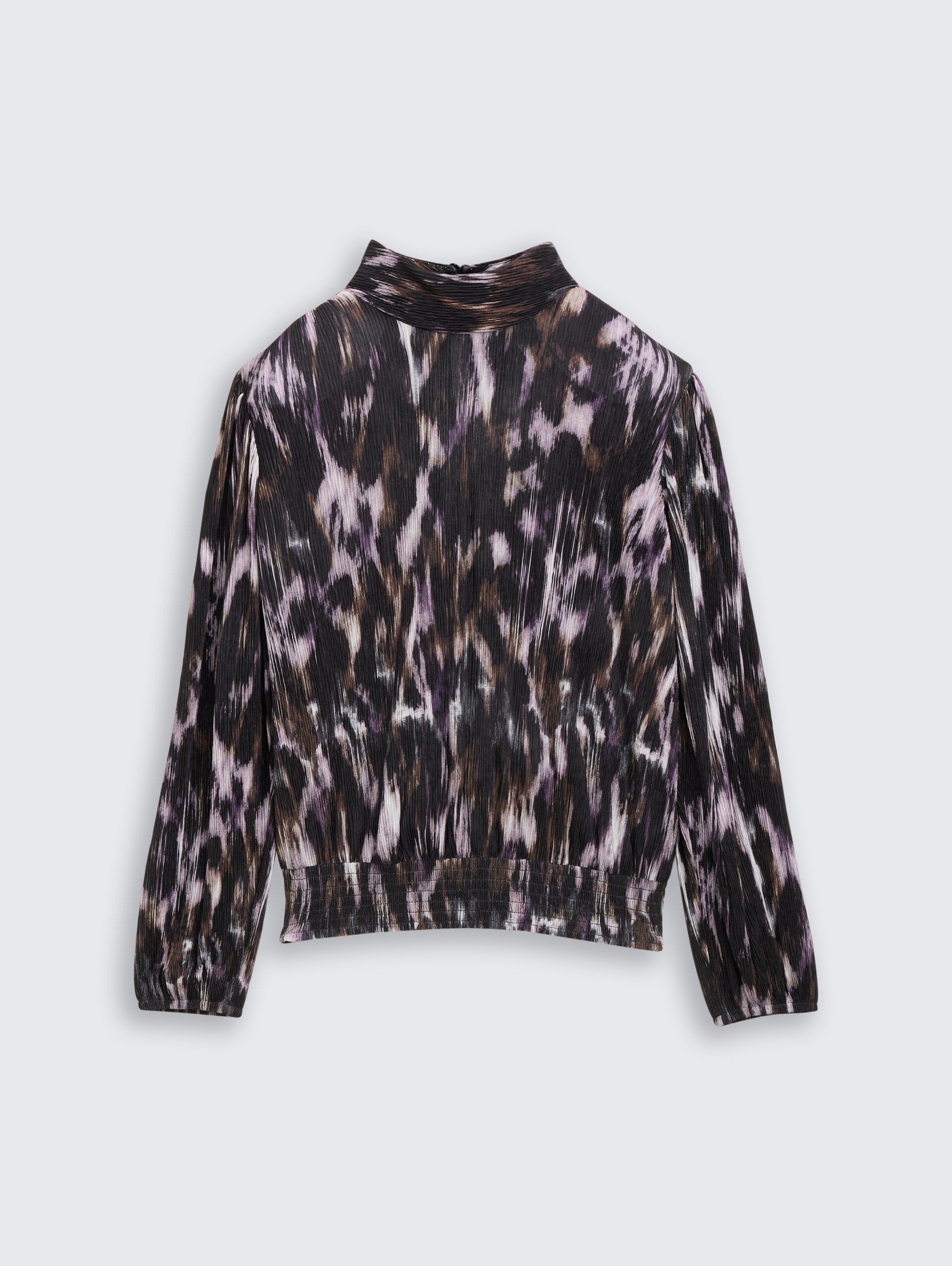 Loose Fit Blusenshirt mit Muster - black brown abstract print - Vorder-Produkt-Ansicht