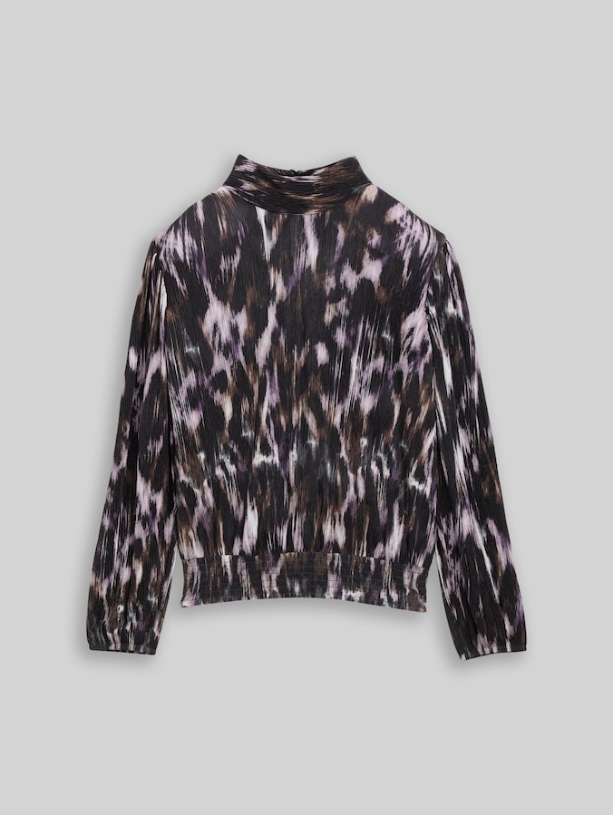 Chemisier ample à motifs par Denim Female, black brown abstract print