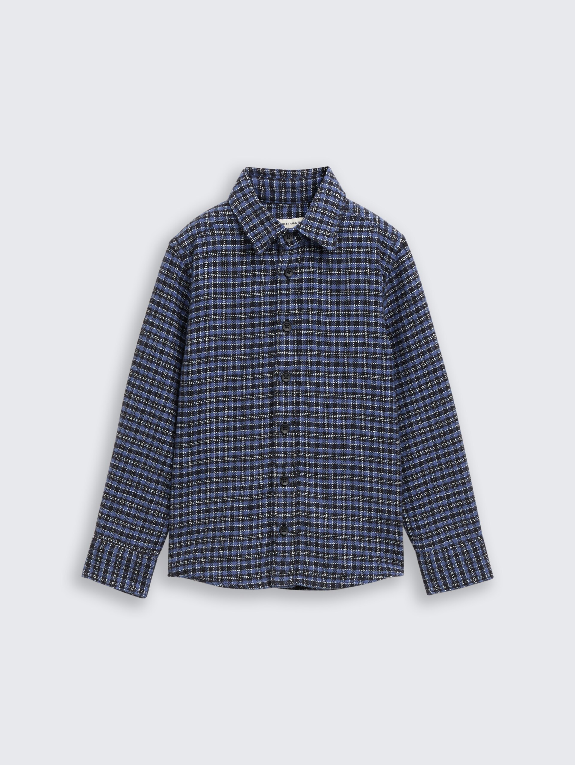 Regular Fit Hemd mit Karomuster - black purple mini check design - Vorder-Produkt-Ansicht