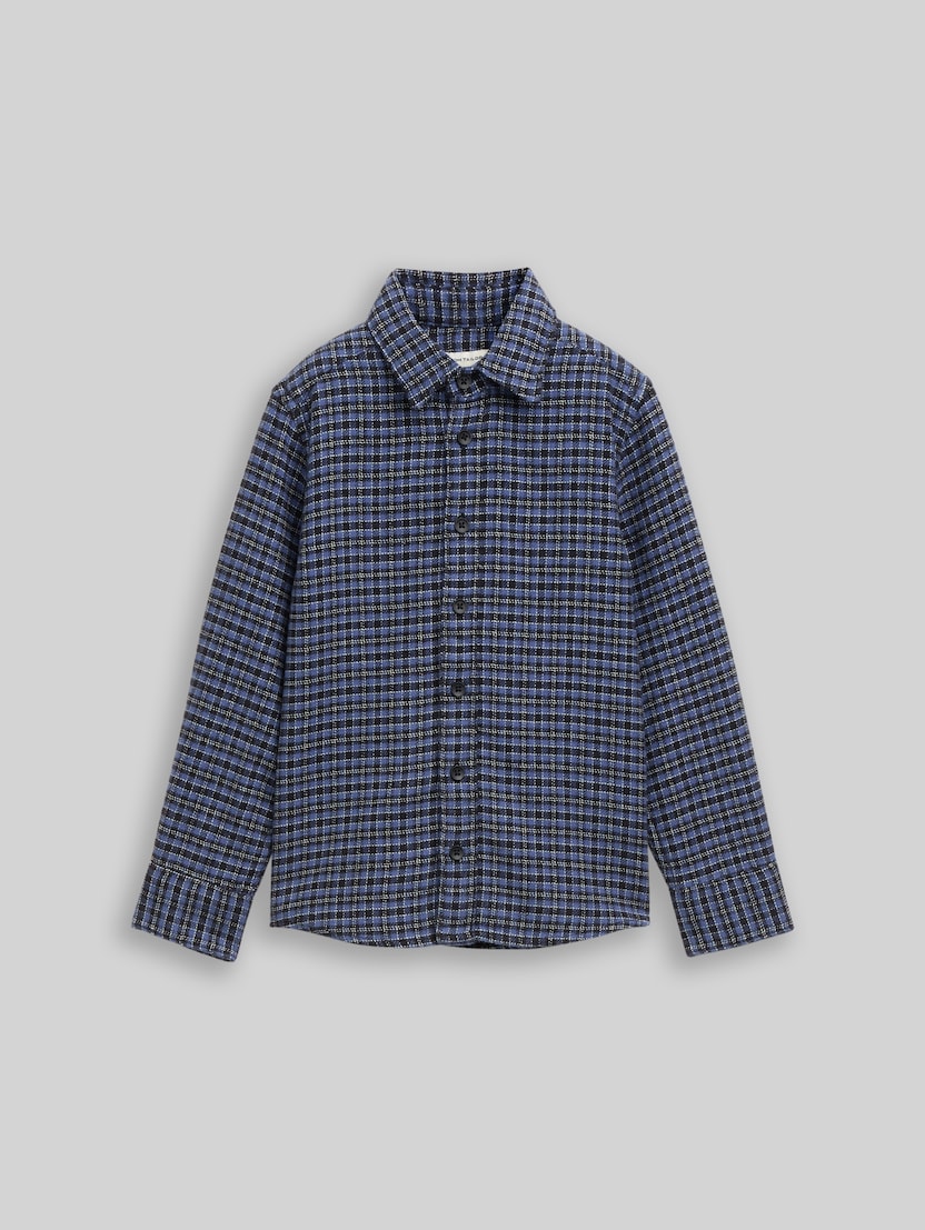 Regular Fit Hemd mit Karomuster von Mini Boys, black purple mini check design