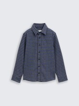 Chemise coupe classique à carreaux - black purple mini check design - Vue de face du produit