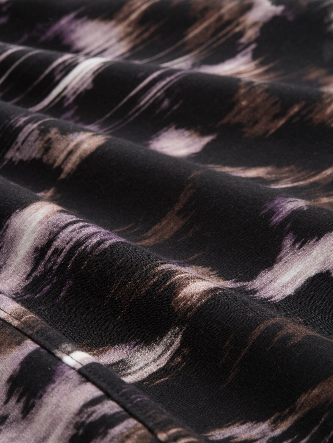 Sweatshirt mit Muster - black brown abstract print - Material-Ansicht