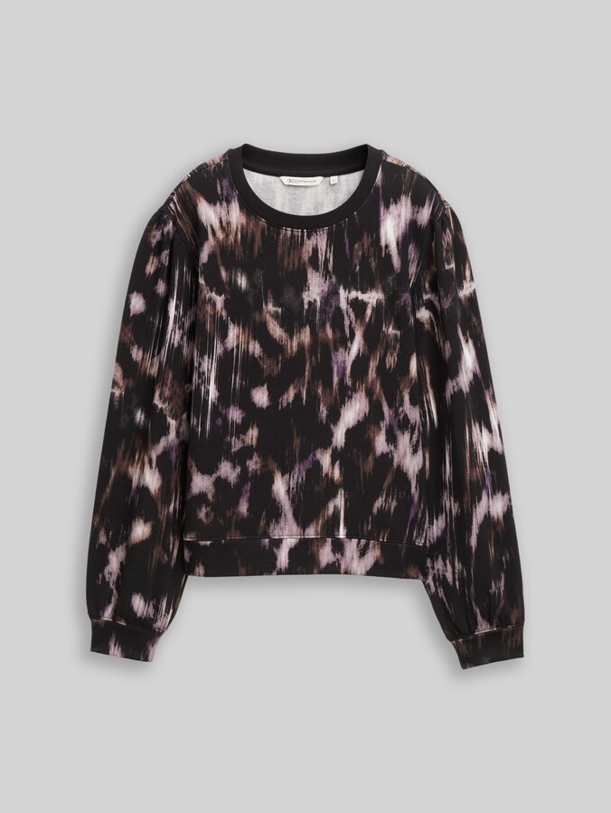 Sweatshirt mit Muster von Denim Female, black brown abstract print