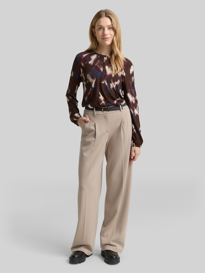 Chemisier à motifs par Women, brown blurry argyle