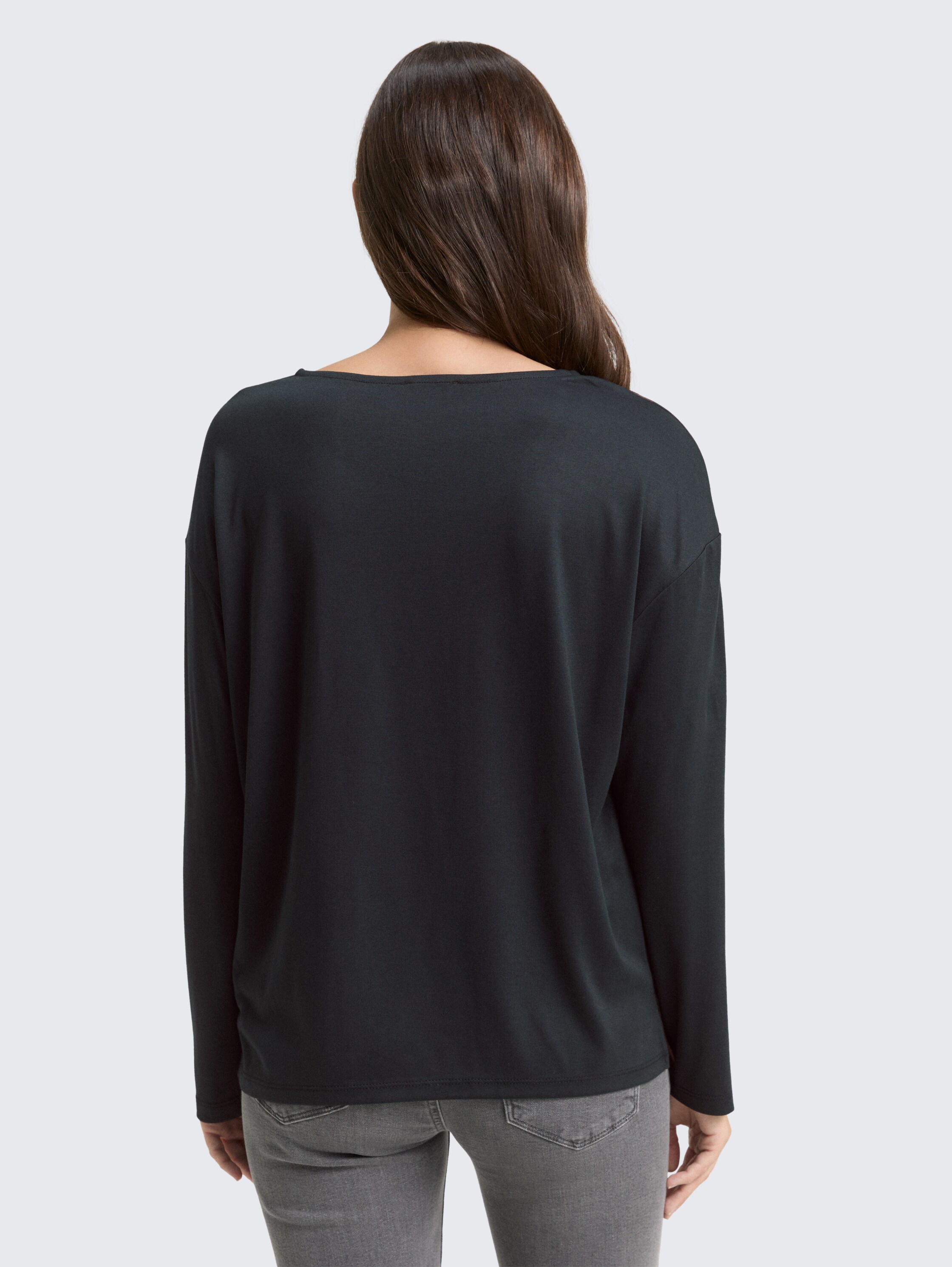 Chemise ample à manches longues et imprimé léopard - brown black big leo print - Découpe Vue arrière du modèle