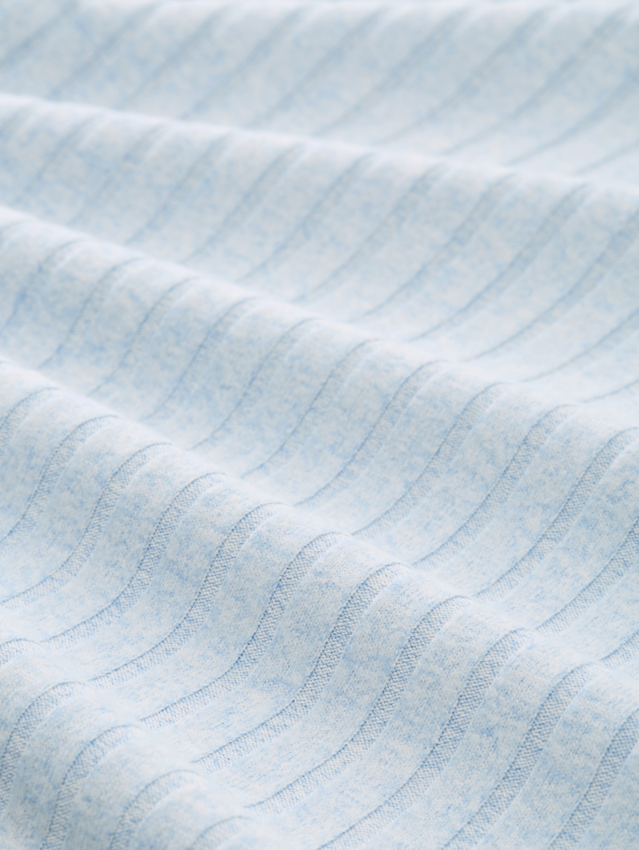 Cosy Langarmshirt mit Stehkragen - light_fjord_blue_melange - 