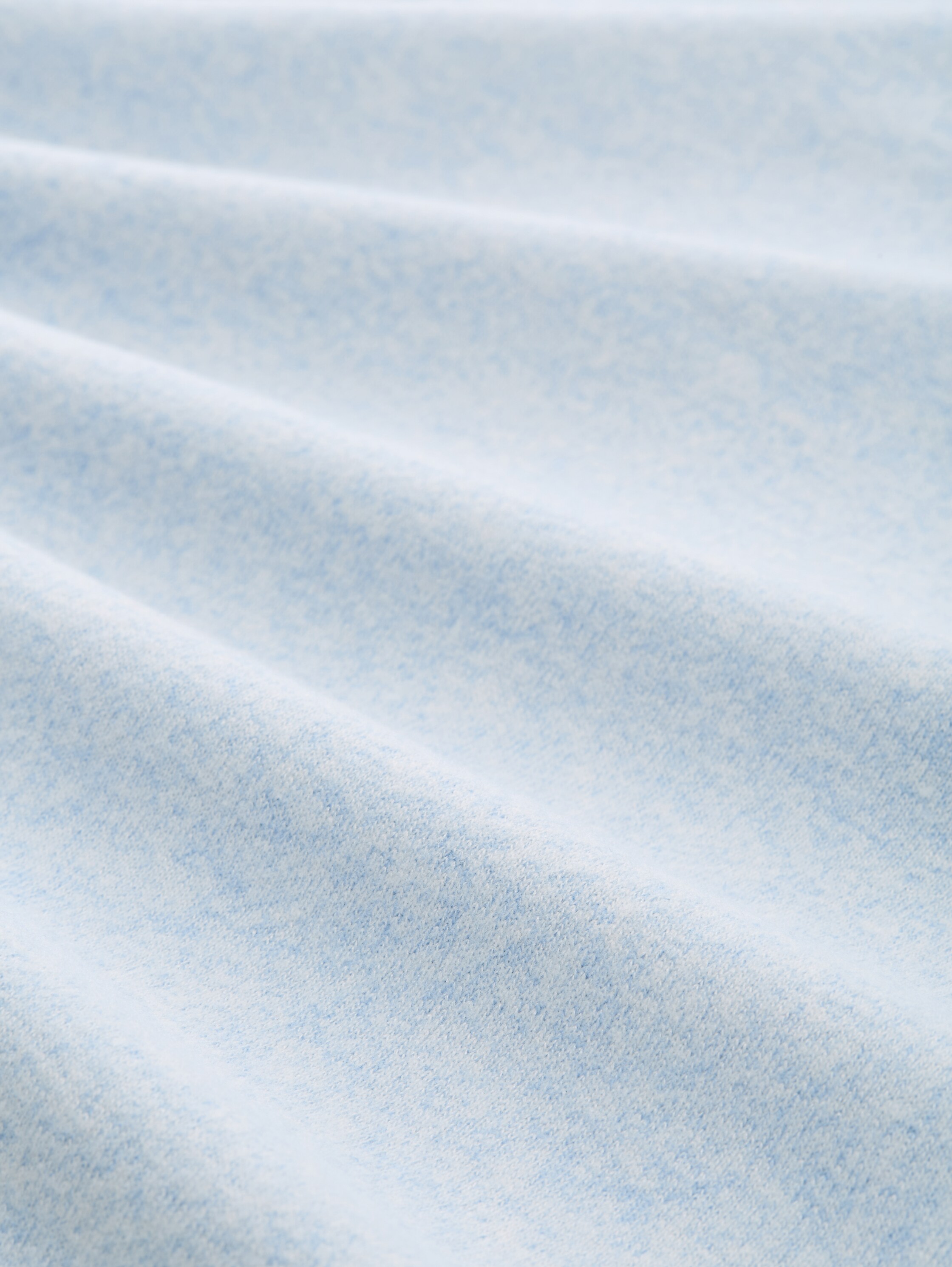 Cosy Langarmshirt mit Polokragen - light_fjord_blue_melange - 