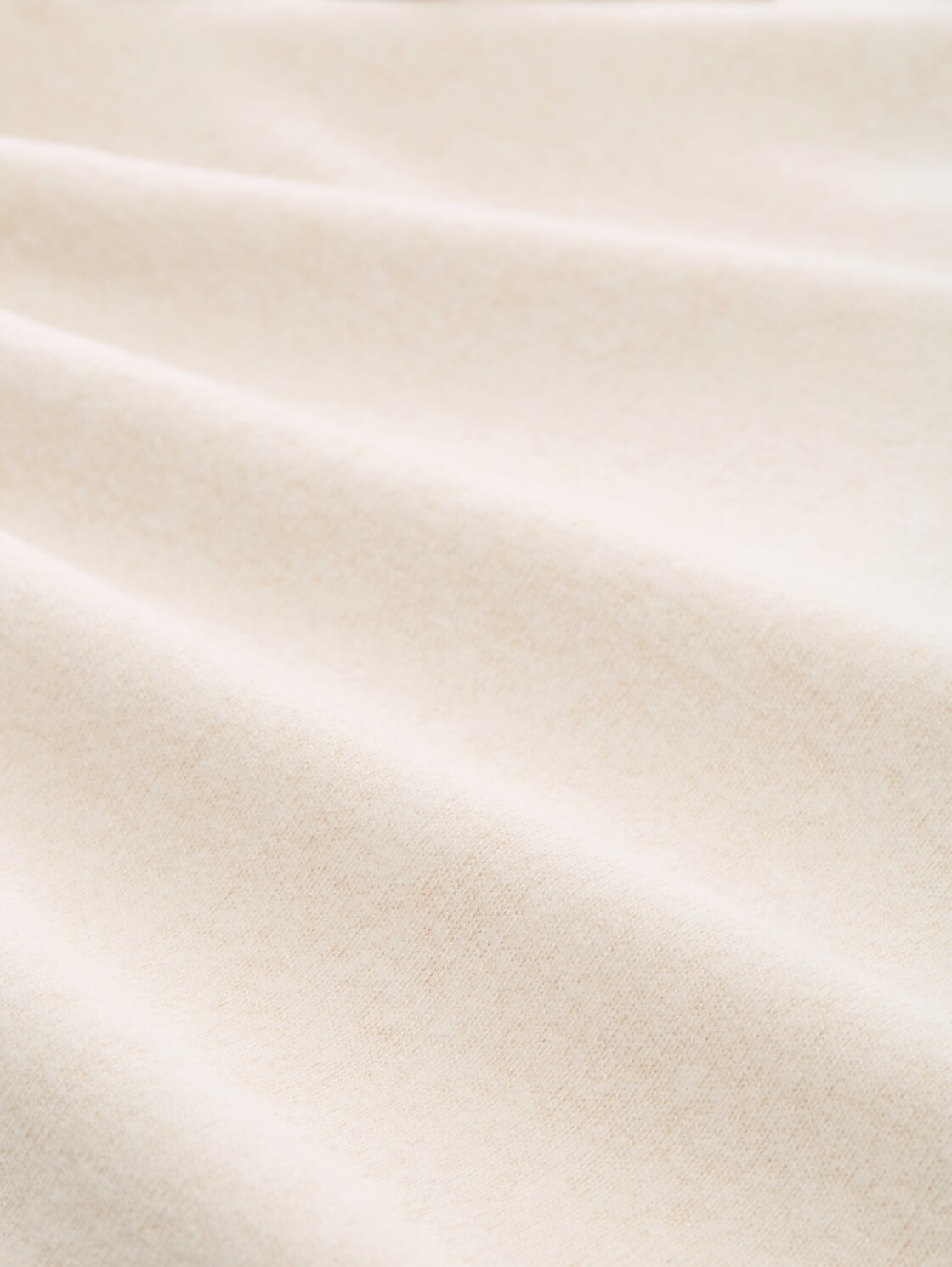 Cosy Langarmshirt mit Polokragen - sand stone beige melange - Material-Ansicht