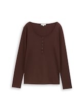 Non sélectionné, T-shirt à manches longues slim fit Henley par , brunir