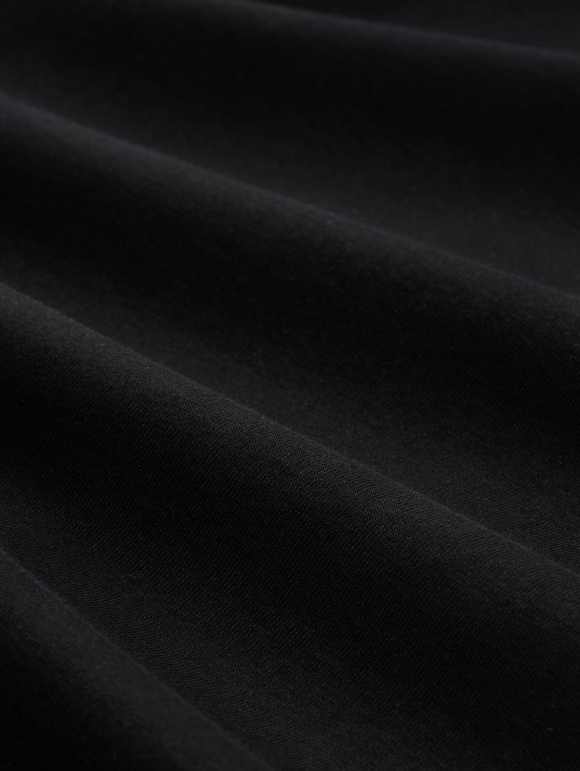 Slim Fit Langarmshirt mit Glitzer-Logo - deep black - Material-Ansicht