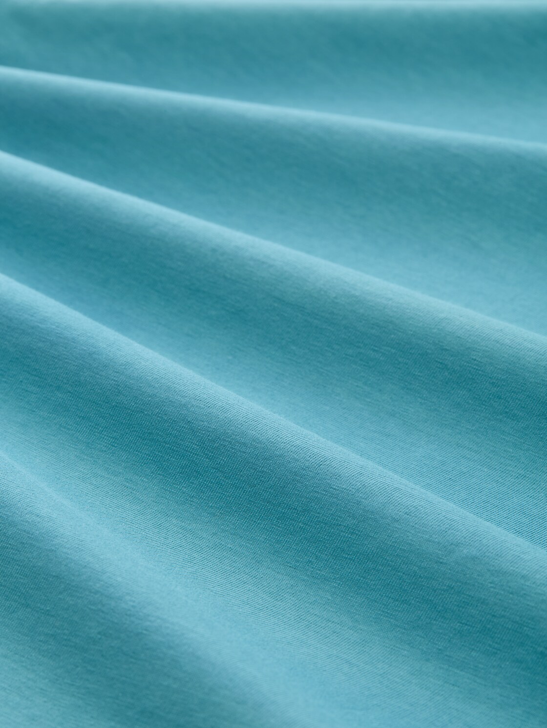 Slim Fit Langarmshirt mit Glitzer-Logo - tropical teal - Material-Ansicht