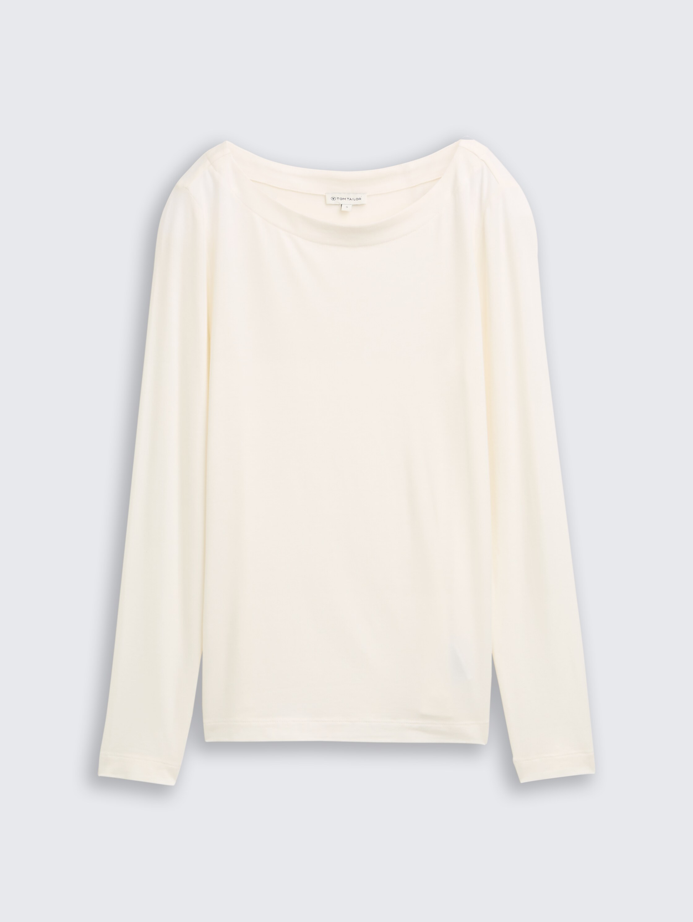 Slim Fit Langarmshirt mit U-Boot-Ausschnitt - whisper_white - 