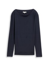 Non sélectionné, T-shirt à manches longues slim fit avec encolure bateau par , bleu