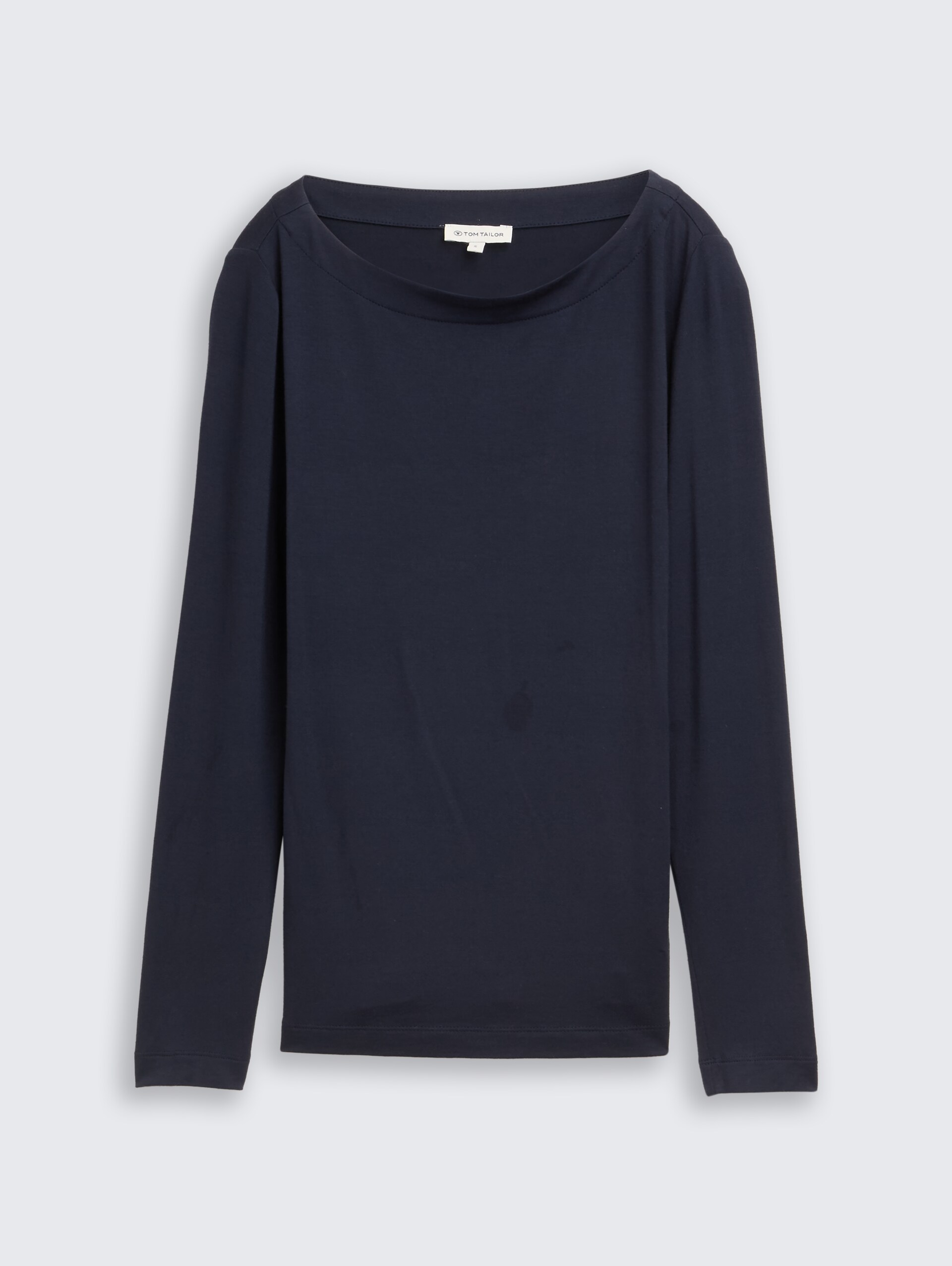 Slim Fit Langarmshirt mit U-Boot-Ausschnitt - sky captain blue - Vorder-Produkt-Ansicht