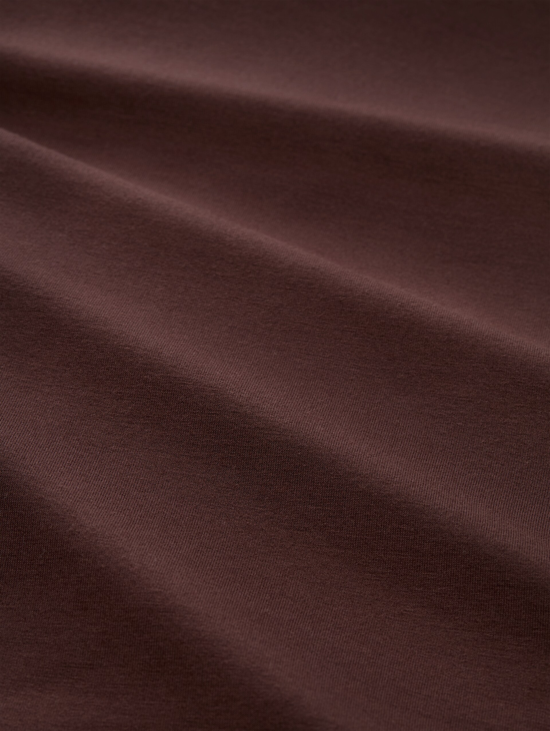 Slim Fit Langarmshirt mit U-Boot-Ausschnitt - dark pecan brown - Material-Ansicht