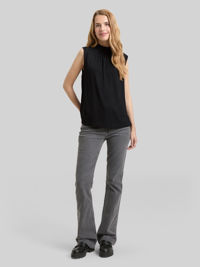 Top mit Glitzer-Effekt von Women, deep black