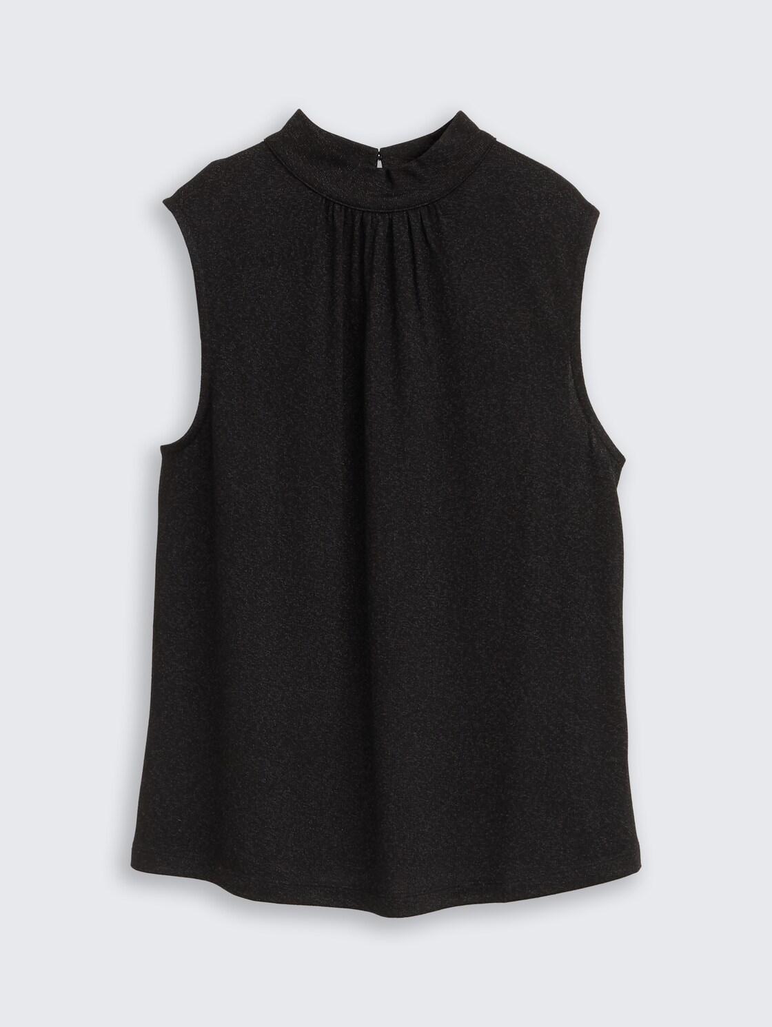 Top mit Glitzer-Effekt - deep black - Vorder-Produkt-Ansicht