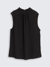 Top à effet pailleté - deep black - Vue de face du produit