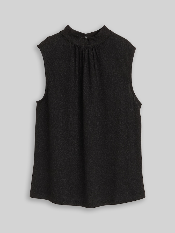Top met glitter-effect door Women, deep black