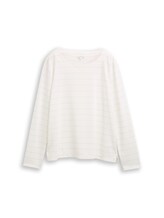 Non sélectionné, T-shirt à manches longues avec motif à rayures pailletées par , blanc