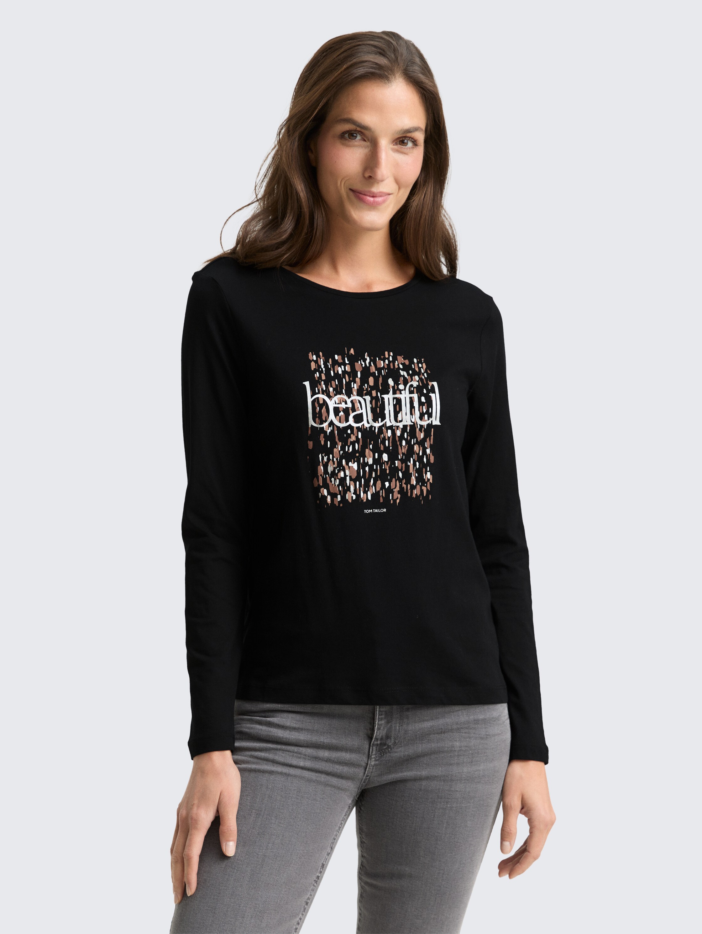 Langarmshirt mit Print - deep_black_1 - 
