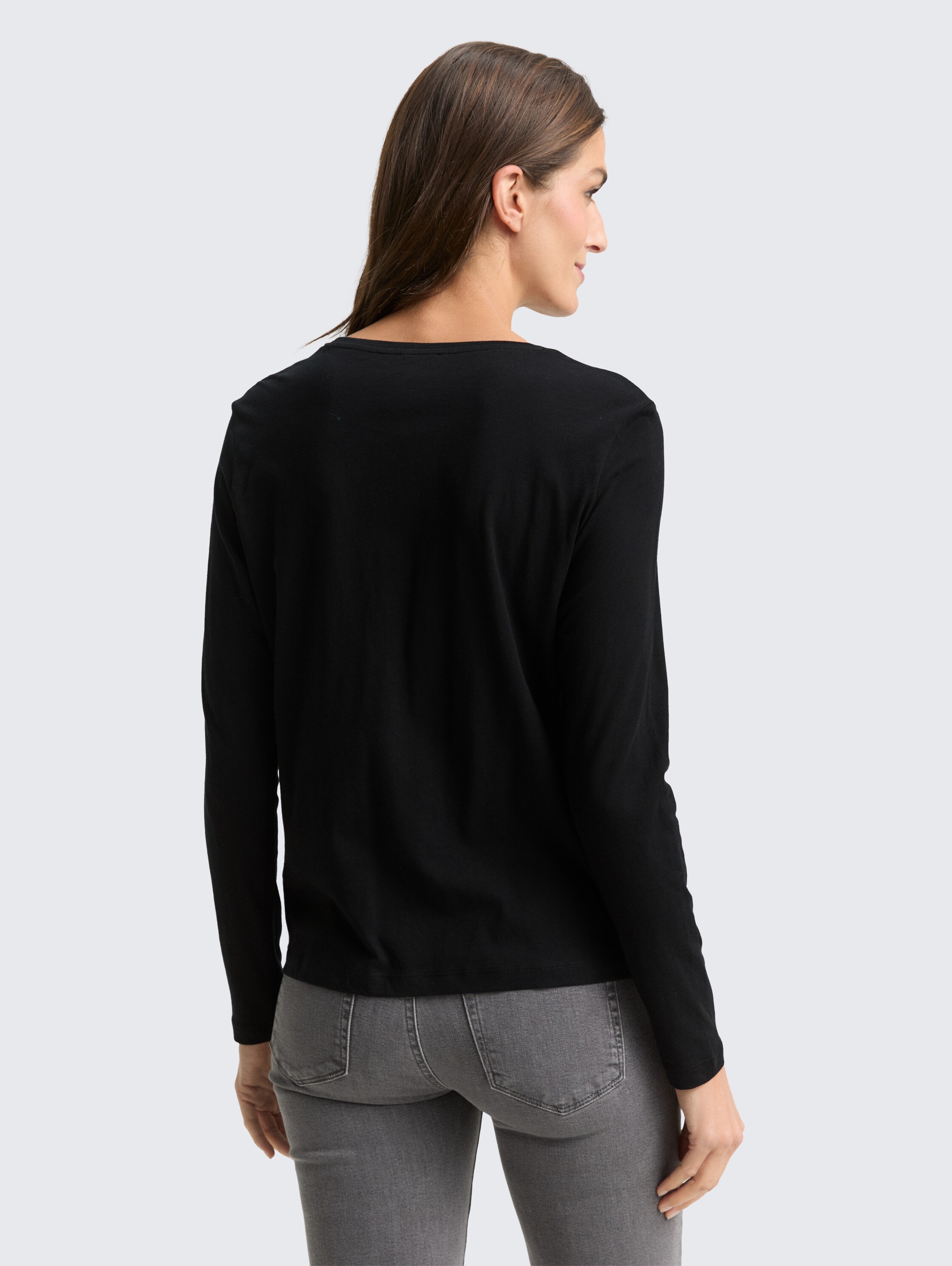 Langarmshirt mit Print - deep_black_1 - 