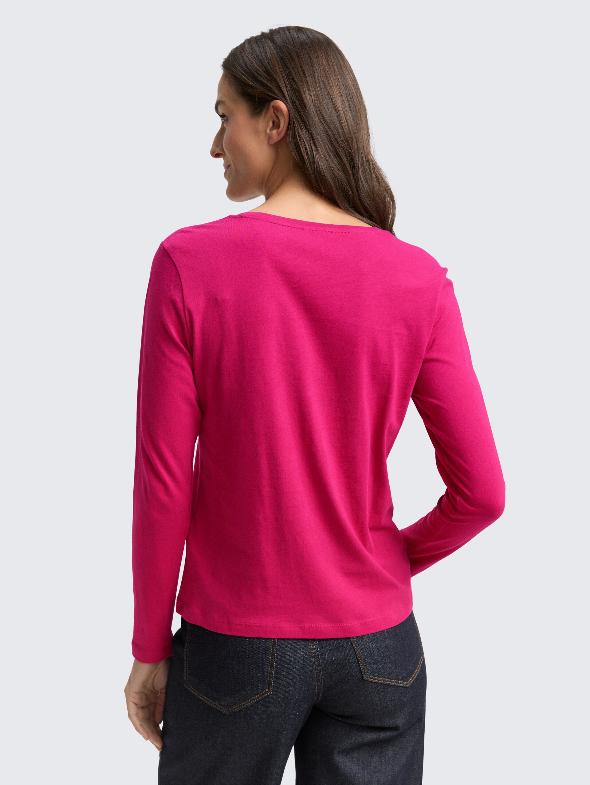 T-shirt met lange mouwen en bedrukt motief - cherry granita - Neklijn model-achteraanzicht