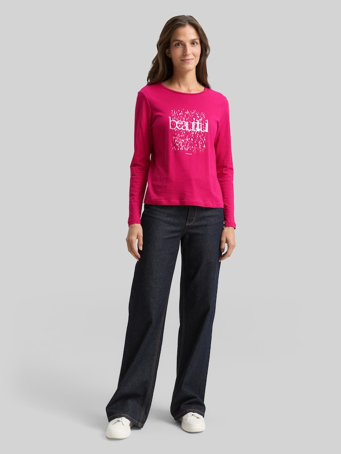 Longsleeve met print door Women, cherry granita